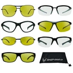 Night Vision Clear Yellow Safety Sunglasses Driving Motorcycle Racketball Target. Fixed Price $11.34.