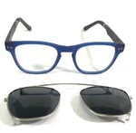 Proof Foster Eyeglasses Frames The World Awaits Brown Blue W/ Clip On Lenses. Fixed Price $117.49.