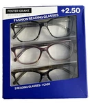 Design Optics By Foster Grant Kiersey Plastic Square Reading Glasses, 3-PK,+2.50. Fixed Price $15.99.