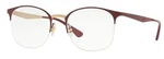 Ray-ban RX6422-3007 Semi-rimless Designer Reading Glasses Burgundy Red Gold 51MM. Fixed Price $99.95.