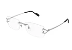 New Cartier CT0563O 002 Silver Transparent Authentic Sunglasses Frame 56-18. Fixed Price $1011.99.