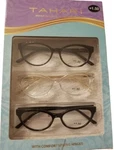 Nwt +1.50 Tahari Reading Glasses 3-PACK Stylish Classic Readers. Fixed Price $27.95.