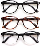 Sigvan 3 Pack Reading Glasses Spring Hinge Stylish Readers Black/tortoise For Me. Fixed Price $18.46.