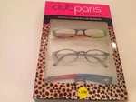 Club Paris Eyewear Reading Glasses +1.00 Strength Stylish 3 Pair Multicolor. Fixed Price $20.09.