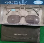 Foster Grant/magnivision Reading +2.00 New W/clip -on Sunglasses & Case. Fixed Price $10.99.