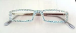 Bling Readers Reading Glasses Made With Aqua Ab Crystals Free Shipping. Fixed Price $36.99.