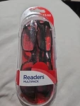 Equate Women Multipack Readers With Case Red +3.00 Retro. Fixed Price $15.99.