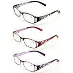 3 Pairs Women Rectangular Floral Readers - Fashion Reading Glasses Flower Bulk. Fixed Price $14.90.
