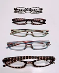 Calabria R728/R/729 Striped Designer Reading Glasses With Matching Case. Fixed Price $9.95.