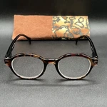 Art Wear RG951 +1.75 Reading Glasses Black Brown Print Flex Used W/ Pouch. Fixed Price $17.95.