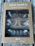 Eddie Bauer Designer Reading Glasses 3 Pk Readers +1.50 Black/brown/clear. Fixed Price $29.99.