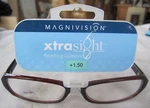 Magnivision Xtrasight Reading Glasses New W/ Tag +1.50 RSP258T-150 Red. Fixed Price $8.98.