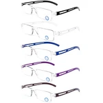 Doovic 5 Pack Rimless Reading Glasses Blue Light Blocking Computer Readers An.... Fixed Price $37.62.