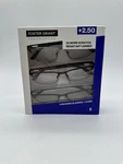 Foster Grant Design Optics 668 Metal Square Reading Glasses +2.50 3-PACK. Fixed Price $17.99.
