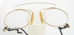 "nannini Italy Pinch Nose Spectacles, Gold Wire Frame Eyeglasses For Reading. Fixed Price $112.00.