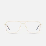 Quay Poster Boy Mini Blue Light Glasses - Gold/clear Aviator. Fixed Price $30.00.