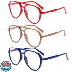 Dxyxyo 3 Pack Retro Aviator Reading Glasses For Women 2.5, Mens Classic Light. Fixed Price $20.00.