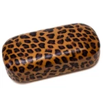 Calabria Large Leopard Animal Print Hard Clamshell Eyeglass/sunglass Case Brown. Fixed Price $9.95.
