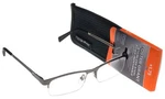 Foster Grant Readers +1.75 Lamar Gray Case 53-17-140 Black Gun Metal Half Rim. Fixed Price $15.99.
