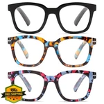 Zxyoo 3PK Blue Light Blocking Reading Glasses Women Square Spring Hinge. Fixed Price $20.00.