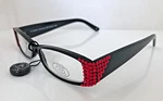 Jimmy Crystal Light Siam Swarovski Reading Glasses, +2.50 Lens, JCR124. Fixed Price $41.00.