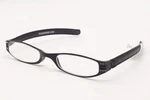 New Readers Icu Eyewear 70270006 +2.50 Black Slim Leather Eyeglasses 50-0. Fixed Price $18.00.