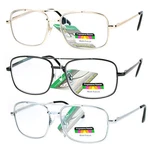 SA106 Rectangular Metal Frame Multi 3 Focus Progressive Reading Glasses. Fixed Price $14.95.