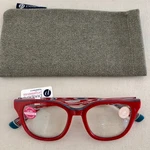 New Red Trapeze Peepers Progressive Blue Light Filter Readers +2.50 & Case. Fixed Price $34.99.