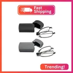 Prtcslwd 2 Pack Folding Reading Glasses Stainless Steel Mini Anti-blue Light Blo. Fixed Price $16.94.