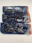 "3 Pair" Foster Grant "isa' Navy Blue +1.75 Reading Glasses Readers W/case. Fixed Price $27.95.