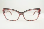 Authentic Alain Mikli A03036 E001 52MM Crystal Red Black Frames Glasses Italy. Fixed Price $175.00.