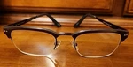 Jeff Banks Studio Reading Glasses Warwick Brown Half Rim +1.50 145 PD64+/-2MM. Fixed Price $12.95.