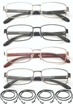 4 Packs High Optical Quality Classic Full Frame Rectangular Reading Glasses. Fixed Price $24.99.