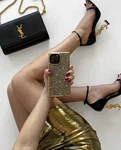 Elite Collection - Square Gold Crystal Elegance Iphone 16 Pro Max Case. Fixed Price $55.00.