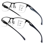 Skyoak 2-PACK Progressive Multifocus Half-frame Reading Glasses. Fixed Price $36.35.