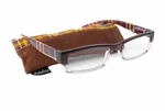Calabria 743 Plaid Spring Hinge Reading Glasses&case Black Brown 15 Strengths. Fixed Price $9.95.
