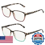 Foster Grant Women's Kendall 2-PACK Square Reading Glasses, Tortoise/wine,. Fixed Price $42.20.