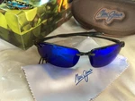 Maui Jim B407-11 Ho'okipa Sunglasses Grey Frame / Blue Hawaii Polarized Lenses. Fixed Price $102.00.
