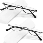 Toveen 2 Pack Half Lens Reading Glasses Blue Light (black/gunmetal). Fixed Price $29.71.