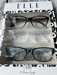 Elle 3 Pack Women Reading Glasses +2.50 Black Brown Clear. Fixed Price $26.62.