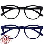 Opulize Reading Glasses 2-PACK Blue Light Blocking Round Frame +2.00. Fixed Price $27.99.