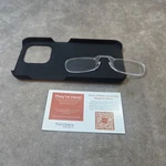 Thinoptics Reading Glasses With Black Iphone Case Storage Clear Rimless Readers. Fixed Price $19.99.
