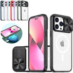 For Iphone 16 Pro Max Mag-safe Magnetic Case With Slide Camera Cover Clear Back. Fixed Price $11.00.