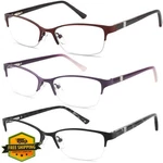 Hotjojo Blue Light Reading Glasses Women Oval Metal Frame Spring Hinge 2.25X. Fixed Price $55.98.
