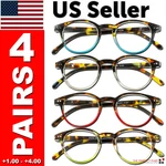 Pairs Reading Glasses Spring Hinge Round Oval Horn Readers +1-4 Women. Fixed Price $15.66.