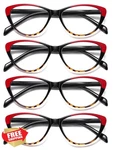 Soctick Cat Eye Reading Glasses Blue Light Blocking 2.75 (4 Pack). Fixed Price $30.99.