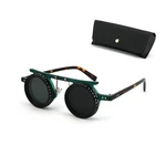 Adjustable Dimming Polarized Sunglasses Retro Punk Round Frame UV400 Protection. Fixed Price $27.00.