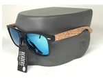 Sunglass Readers Horn Rimmed Full Tinted Reading Glasses Blue Mirror Lenses. Fixed Price $32.95.