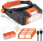 Hands-free Magnifying Glasses With 4 Lenses For Reading, Crafts, Hobby Work. Fixed Price $57.36.