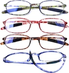 4 Pack Computer Reading Glasses Blue Blocking Lightweight TR90 Flexible Fr. Fixed Price $38.19.